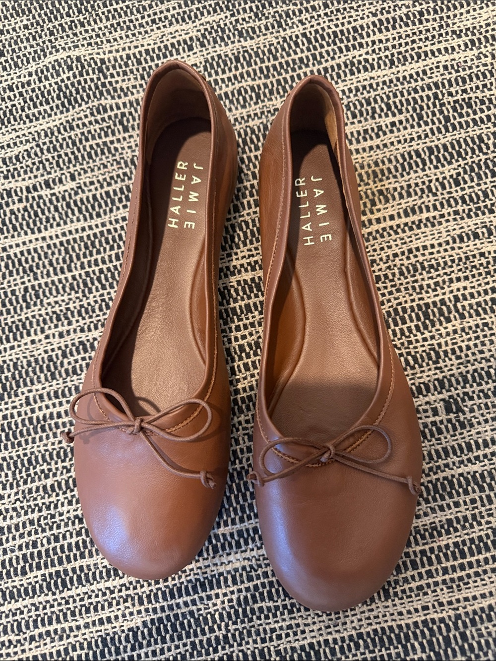 Jamie Haller Classic Brown Leather Ballet Flats